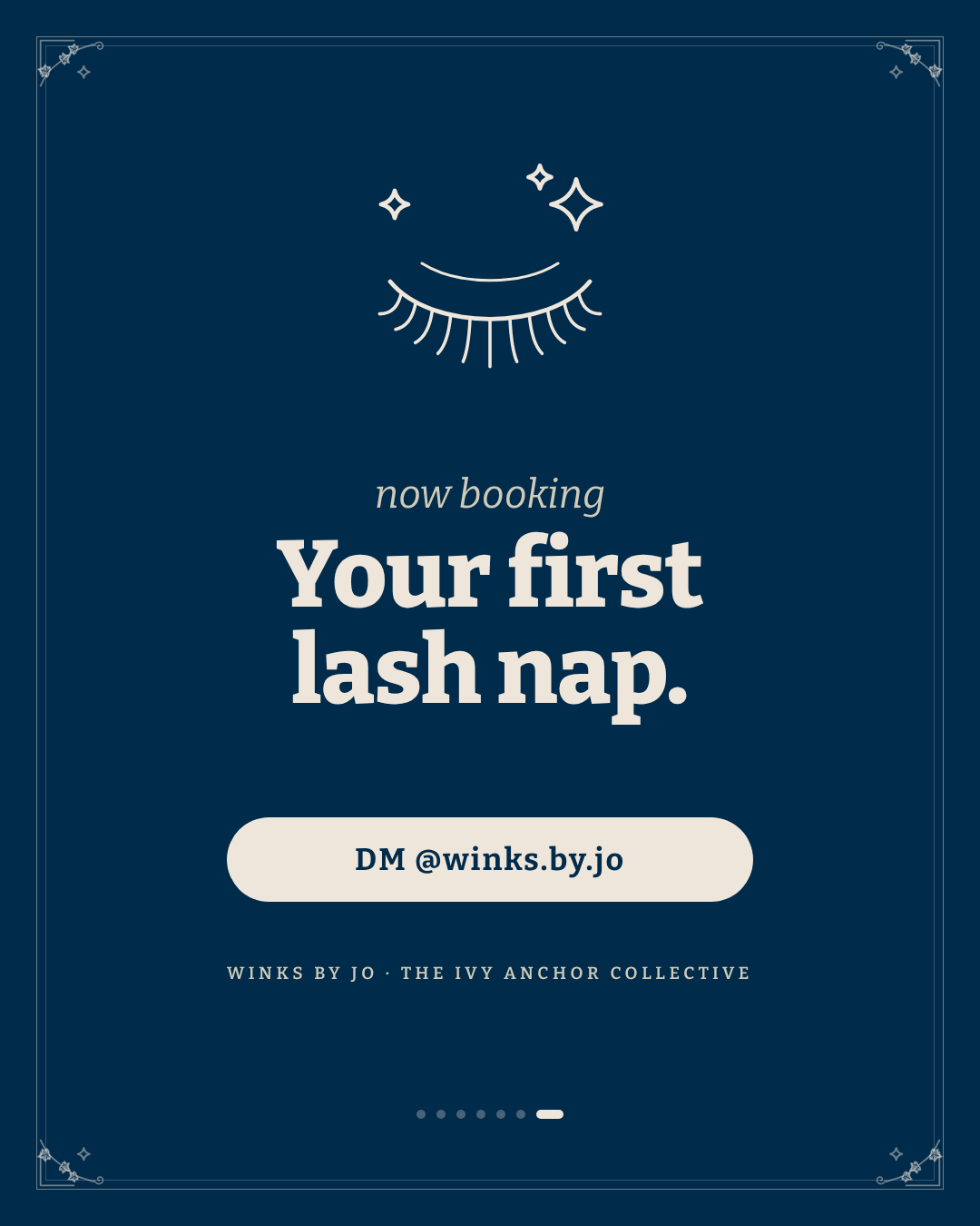 Launch · 7 · book your first lash nap