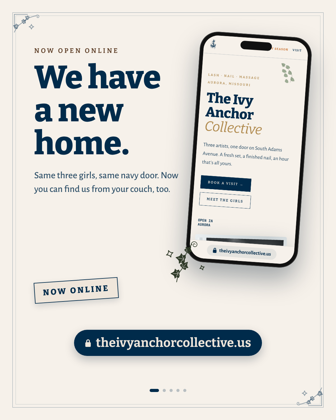 New website · 1 · a new home online