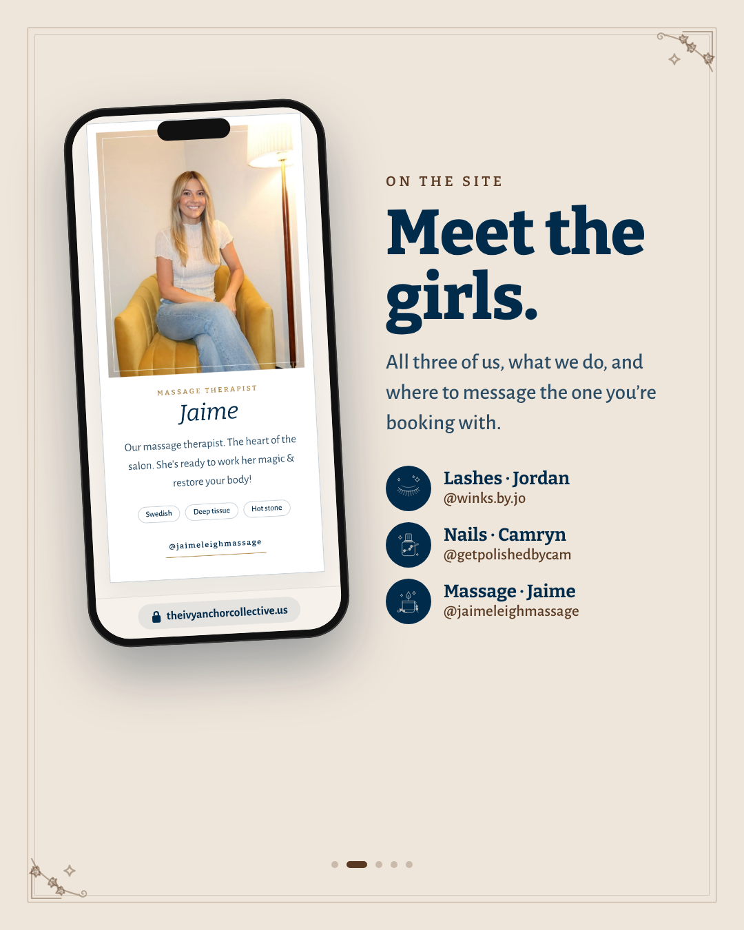 New website · 2 · meet the girls