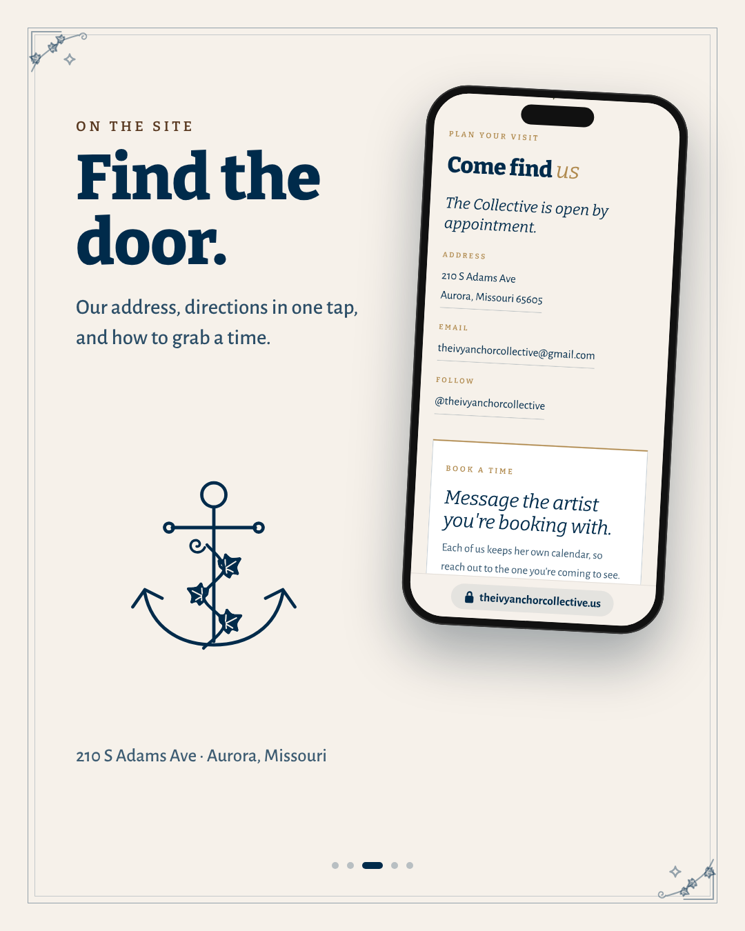 New website · 3 · find the door