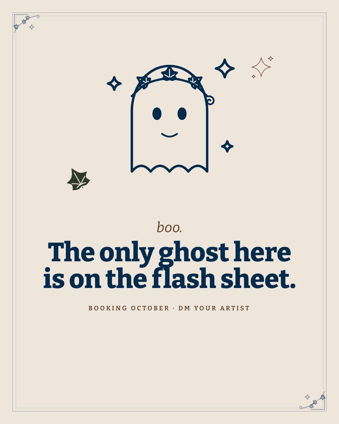 October · the friendly ghost: sample post